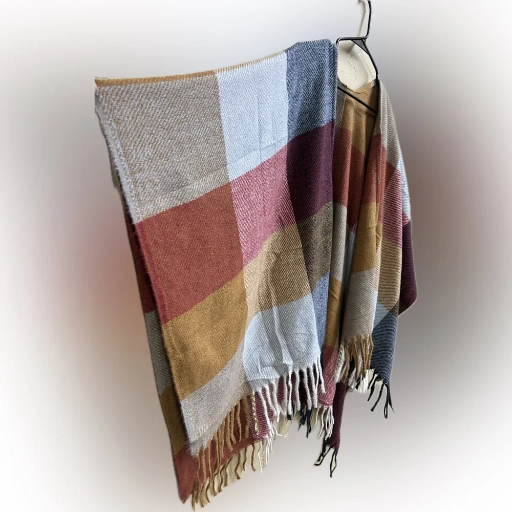 Cozy Luxe Plaid Shawl Wrap| OS - Picture 4 of 9